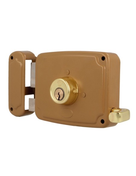 CERRADURA SOBREP. MOD. 72U 120 IZQ ESMALTADO ORO 22567