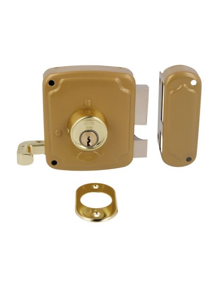 CERRADURA SOBREP. MOD. 72U  80 IZQ ESMALTADO ORO 22563