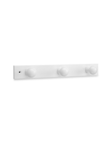 COLGADOR MADERA BLANCO 3 POMOS 3773-2