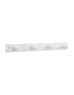 COLGADOR MADERA BLANCO 4 POMOS 3774-2