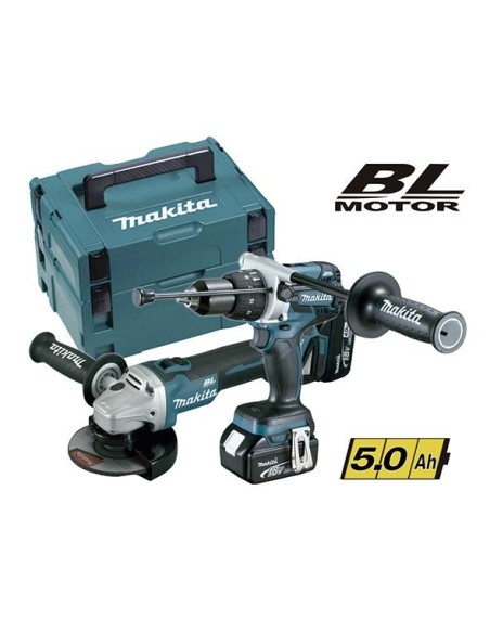 COMBO DLX2130TJ2 DGA504Z + DHP481 18V 5Ah 2 BAT LI
