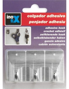 COLGADOR ADHESIVO ACERO 2018-1 - 3UD 2