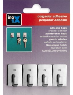 COLGADOR ADHESIVO ACERO 2019-1 - 4UD 2