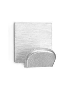 COLGADOR ADHESIVO C/ BASE 2078-7 ACERO CROMO MATE - 2 UDS