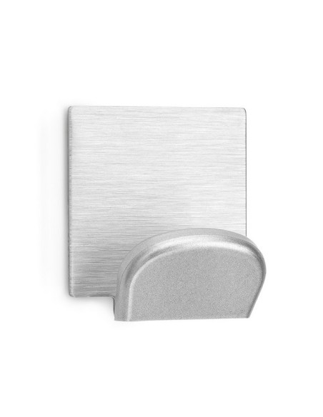 COLGADOR ADHESIVO C/ BASE 2078-7 ACERO CROMO MATE - 2 UDS