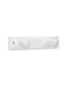COLGADOR MADERA BLANCO 2 POMOS 3772-2