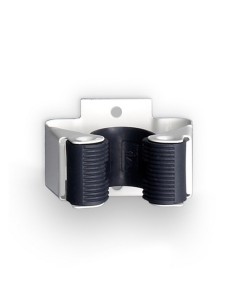 COLGADOR ADHESIVO ESCOBA 2055-2 BLANCO - 2UD