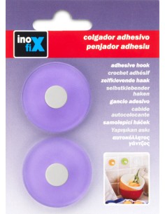 COLGADOR ADHESIVO 2311 VIOLETA (2 UD) 2