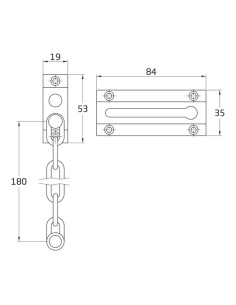 CADENA SEGURIDAD 1 CROMO MATE DISPLAY 8065 2