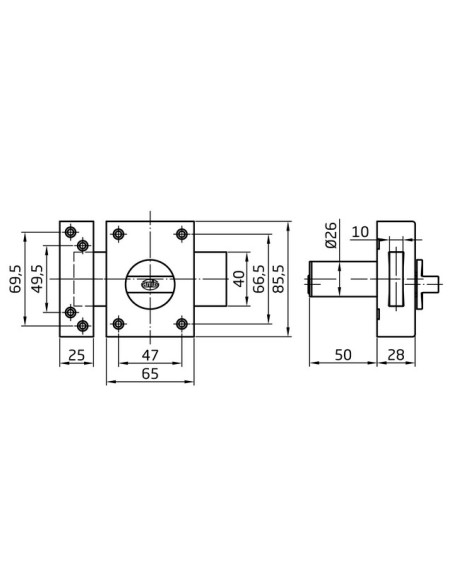 CERRADURA MOD. 85 ESMALTADO PLATA 15891