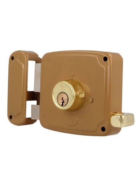 CERRADURA SOBREP. MOD. 72U 100 IZQ ESMALTADO ORO 22565
