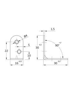 ANGULO REFUERZO MOD. 3 BLANCO 30X16 MM 19944 2
