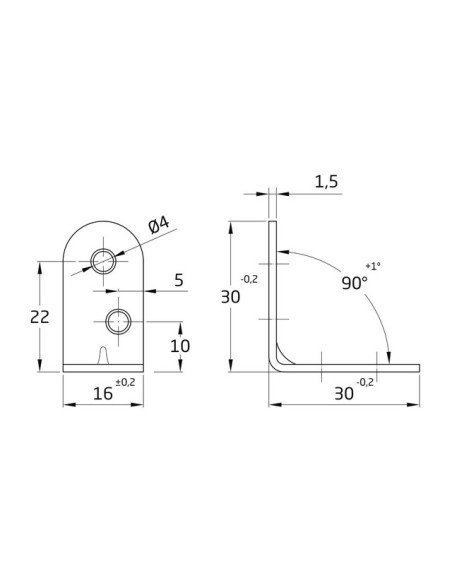 ANGULO REFUERZO MOD. 3 BLANCO 30X16 MM 19944