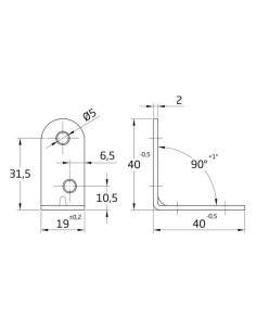 ANGULO REFUERZO MOD. 3 BICRO 40X19 MM 6481 2