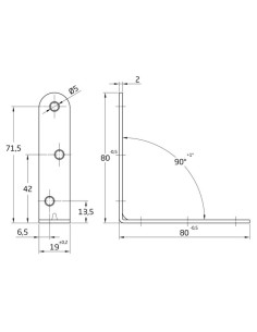 ANGULO REFUERZO MOD. 3 BICRO 80X19 MM 6484 2