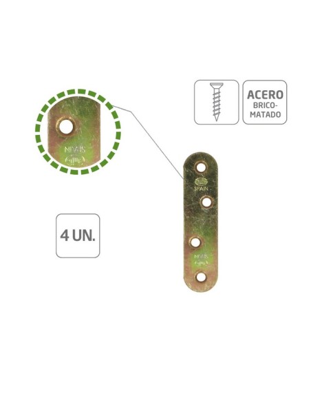 PLACA RECTA MOD. 2 BICRO.  80 MM