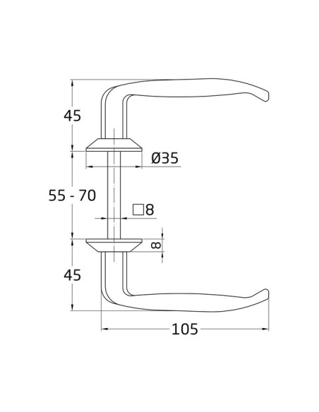 MANILLA (JGO) MOD. 2115-55-70 ALUMINIO NEGRO