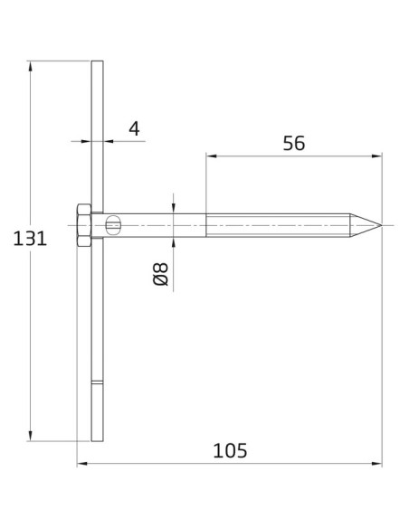RETENEDOR VENTANA C/ TIRAFONDO MOD. 1 NEGRO 6215