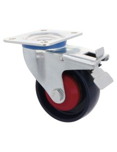 RUEDA GIRATORIA MOD. 2553-100 C/ FRENO NYLON AZUL 23935