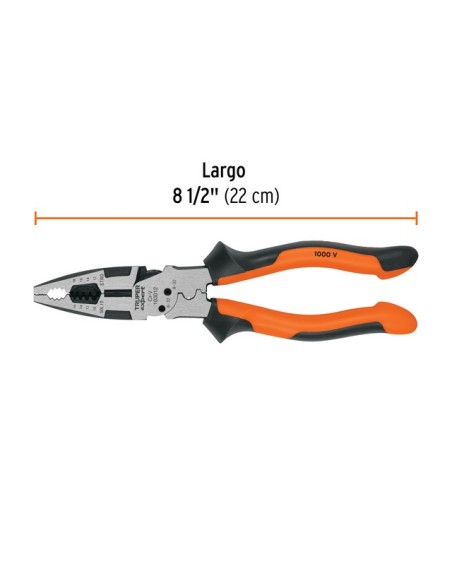 ALICATE MULTIUSOS ELECTRICICISTA 22 CM 103012