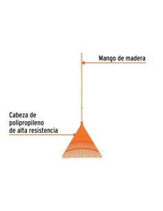 ESCOBA PLASTICA 26 DIENTES C/ MANGO 19788 2