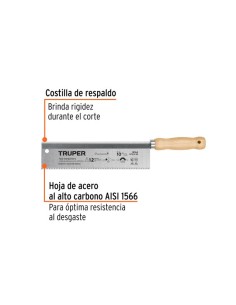 SERRUCHO EBANISTA 250 MM 18164 2