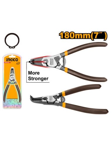 ALICATE PARA ARANDELAS PRESION EXTERIOR ACODADO 7" 0780
