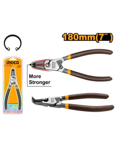 ALICATE PARA ARANDELAS PRESION INTERIOR ACODADO 7" 0782