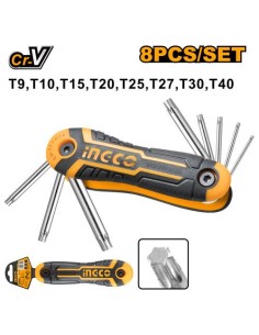 JUEGO LLAVES ALLEN TORX 8 PIEZAS PLEGABLES 0171