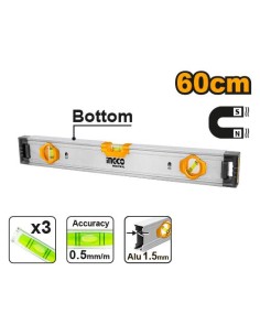 NIVEL MAGNETICO ALUM. 60 CM HSL38060M  0320