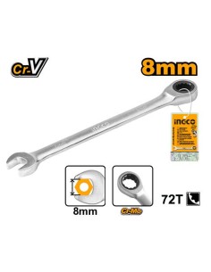 LLAVE COMBINADA CARRACA  8 MM HCSPAR081  0825