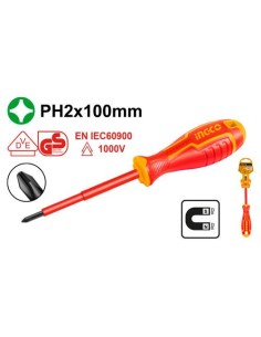 DESTORNILLADOR PHILLIPS AISLADO 1000V PH2X100mm HISD81PH2100 0401