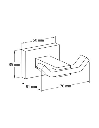 COLGADOR MUEBLE MOD. 8 ACERO ZINC (PARES) 19568