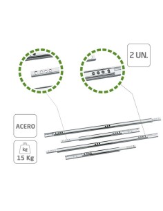 GUIA ZINCADA MOD. 25 17 X 438 MM JGO. 6603 2