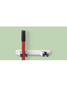 COLGADOR ADHESIVO ESCOBA 2055-2 BLANCO - 2UD 2
