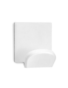 COLGADOR ADHESIVO C/ BASE 2078-B METALICA BLANCO - 2 UDS