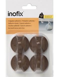 COLGADOR ADHESIVO 2179-6 MADERA - 4 UDS 2