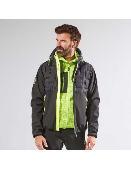 CAZADORA SPOCK BLACK CARBON T-2XL DE SOFTHSHELL FU213BC
