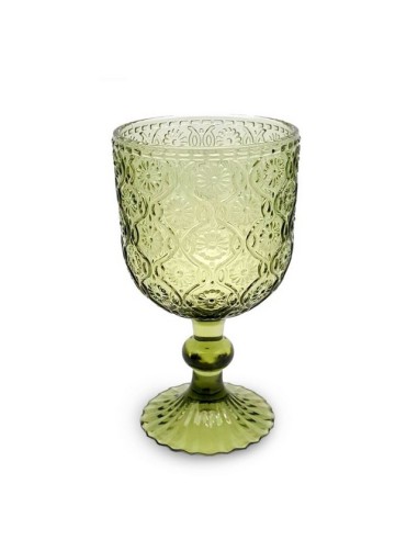 COPA 250 ML CRISTAL GRABADO VERDE 308324