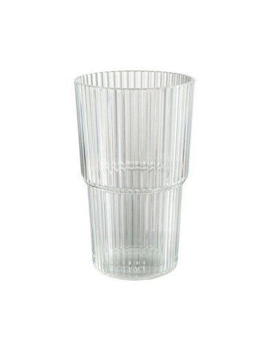 VASO 550 ML ACRILICO RAYAS TRANSPARENTE 313807