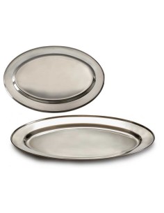 BANDEJA OVAL ACERO 35 CM