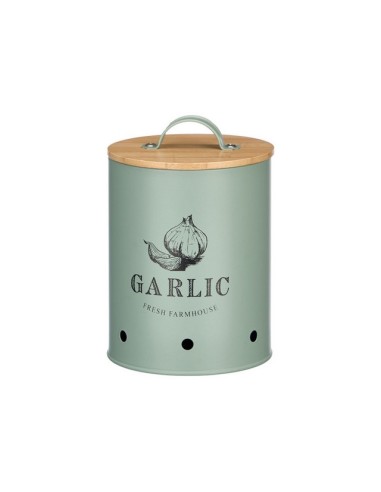 BOTE AJOS TAPA BAMBU VERDE MENTA 10899