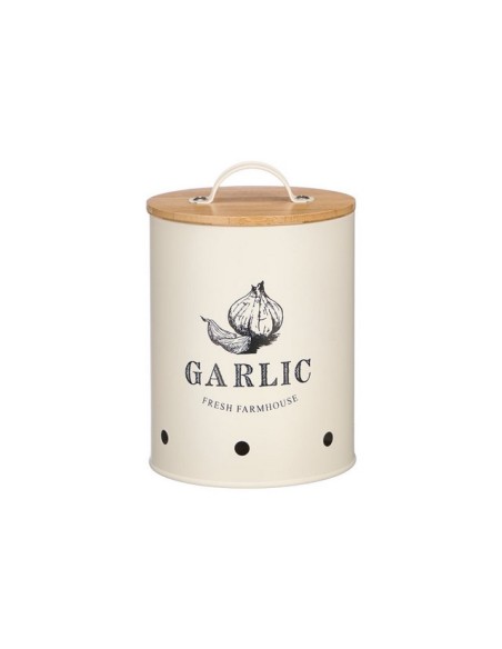 BOTE PARA AJOS TAPA BAMBU CREMA 10900