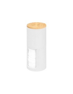 BOTE PLASTICO DOBLE TAPA BAMBU BLANCO 12889 2