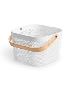 CESTA MULTIUSOS BLANCA CUADRADA C/ASA 12197