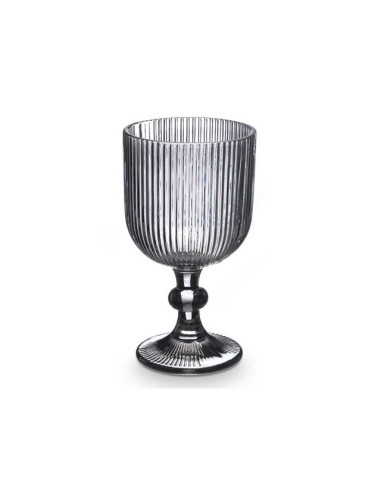 COPA AGUA 370 ML GRIS RAYAS 37565