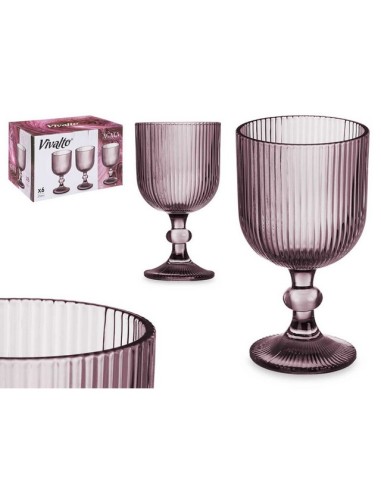 COPA AGUA 370 ML ROSA RAYAS 84919