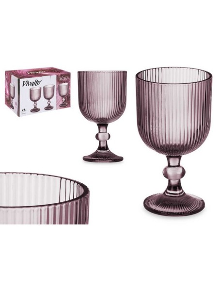 COPA AGUA 370 ML ROSA RAYAS 84919