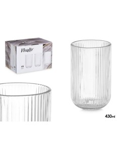 VASO TRANSPARENTE RAYAS 430ML 84908 2