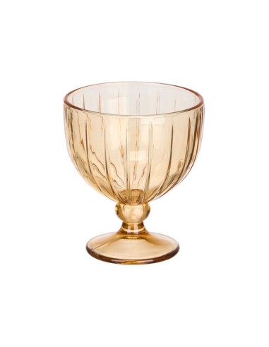 COPA HELADO RAYAS 360 ML AMBAR 12419
